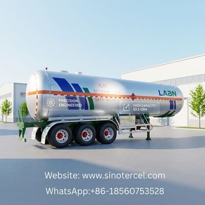 30CBM -60CBM সেমি ট্যাঙ্কার ট্রেলার পেন্টান সেমি ট্রেলার 3 অক্ষ / 4 অক্ষ