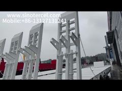 অ্যান্টি-রস্ট চ্যাসি পৃষ্ঠ সহ 3 অক্ষ ফ্ল্যাট বেড সেমি ট্রেলার সাদা